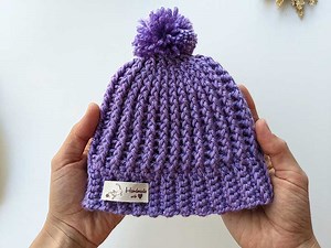 Free Newborn Baby Crochet Hat Pattern (0-3 Months) - Crochet Bits