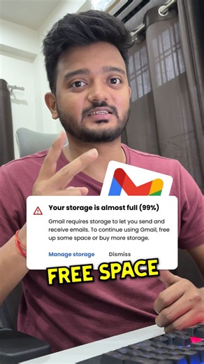 12M views · 11K reactions | 2 Most Effective Way To Free Gmail Storage ✅珞 . . . . . . . #reels #reelsinstagram #instagood #facts #trendingreels #tricks #tips #computertricks #hacks #tech #techindia #technology #dailyhacks #bestwebsites #techtools #rajatraiofficial #shraj04fam #pchacks #websitehacks #trickblower | Trick Blower | Facebook