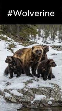 Never Seen Before! Wild Wolverine Family Caught on Camera in Siberian Wilderness #wolverine #shorts
