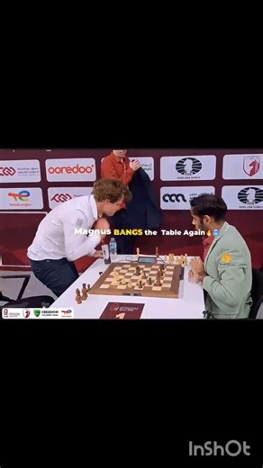 Magnus Carlsen BANGS the Table Again! 🔥 #chess #shorts #fyp #trending # magnuscarlsen # fide #edit