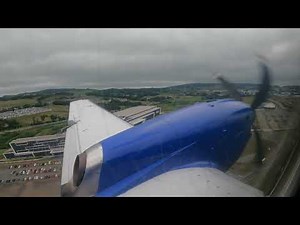 Eastern Airways Jetstream 41 landing in Aberdeen, Scotland (4k)