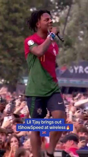 LilTjay brings out speed🤣🔥 #speed #ishowspeed #liltjay #wireless #wirelessfestival #worldcupsong #ronaldo #messi #ukrap #usrap