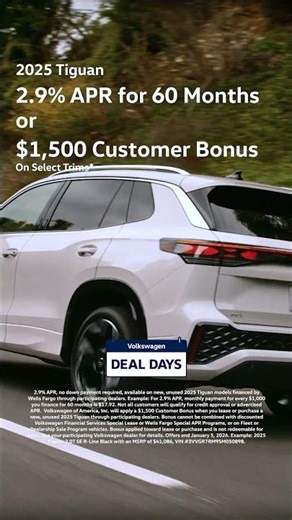 Flow Volkswagen of Asheville - 2025 Tiguan and Deal Days