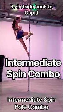 Intermediate spin pole dance combo | Cupid, Jade # #poledance #poleflow #spinpoletrick #polefitness