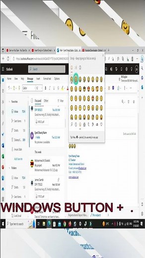 Insert Emojis in Outlook with one Click
