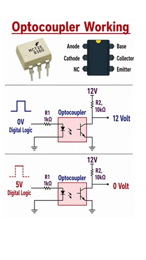 Galvanic isolation using Optocoupler