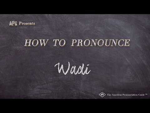 How to Pronounce Wadi