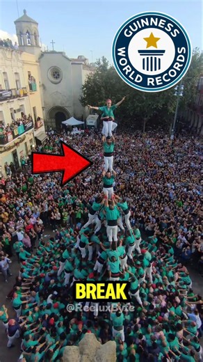 World Record Attempt Gone Wrong. Human Tower Almost Snded in Disaster 😱