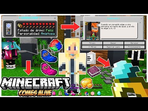 💍 COMES ALIVE ADDON para MINECRAFT PE y BEDROCK ► TENER HIJOS y ESPOSA !!