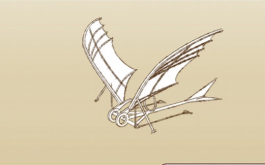 Sketchup 制作达芬奇飞行器