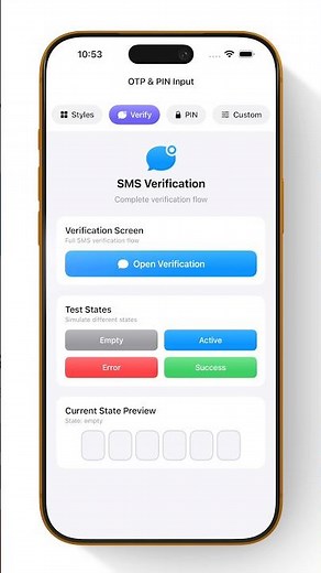 SwiftUI OTP & PIN Code | SMS Verification, PIN Lock, Verification Screen | iOS Tutorial #shorts