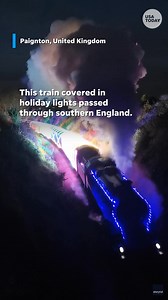The Christmas Train of Lights was a "magical sight" for onlookers in southern England watching it pass by on a trial run. | Delaware Online
