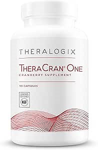 Theralogix TheraCran One Cranberry Capsules - 90-Day Supply - Supplement for Men & Women - to Support Urinary Tract Health* - 36mg Soluble PACs per Capsule - NSF Certified, 90 Count (Pack of 1)