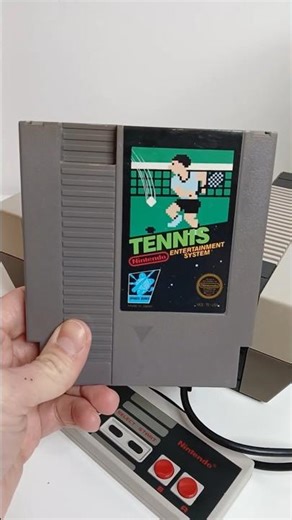 NES Tennis - CRT Toshiba Blackstripe 1979 - #asmr #retrogaming #nintendo