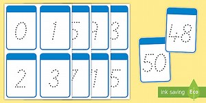 Number Digit Cards (Dots) 0-50