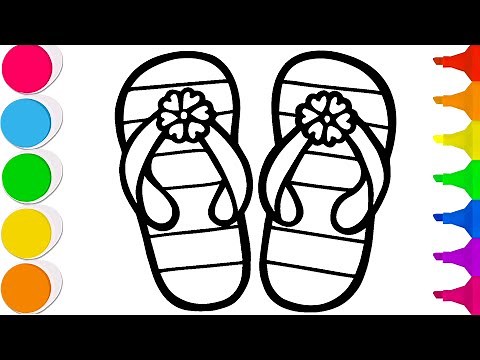 How to Draw Cute Slippers | Easy Step by Step Drawing Tutorial for Kids