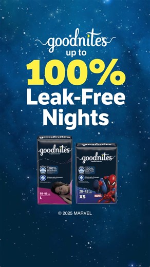 Help relieve a bit of the stress bedwetting can bring with Goodnites® nighttime underwear. | Goodnites
