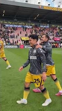 Victory at Vicarage Road! Full-time scenes #Rovers #BlackburnRovers