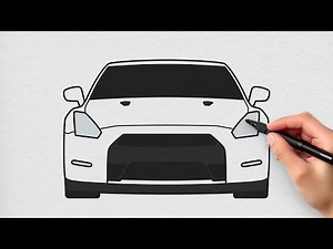 How to Draw a Nissan GTR