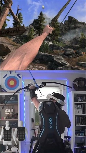 The Hardest Bow Shot in Skyrim VR? | [40# 🏹] 😲🎯 #shorts #skyrimvr #skyrim #fus