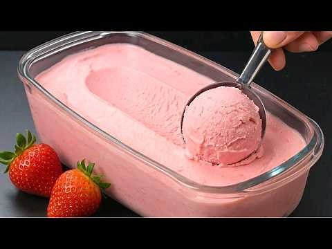 Only 3 ingredients! The best strawberry ice cream in 5 Minutes, which not everyone knows!
