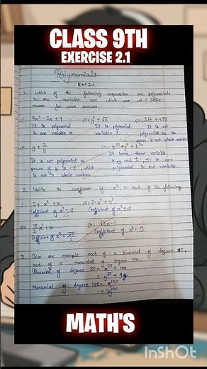 NCERT | Class 9th math's chapter 2 polynomials | exercise 2.1 &2.2