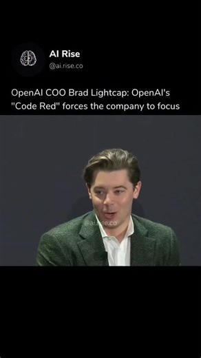 AI Rise on Instagram: "OpenAI’s recent “code red” wasn’t just internal drama, it’s a strategic pivot to sharpen the company’s focus on its flagship product, ChatGPT, amid rising competition from Google’s Gemini 3 and similar rivals. COO Brad Lightcap described this urgency not as panic, but as a normal business practice to align teams and resources on core priorities like performance and reliability. The directive comes as OpenAI pauses some planned initiatives like advertising features so engin