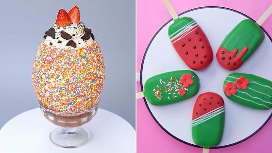 Sprinkle Milkshake and Chocolate Popsicles