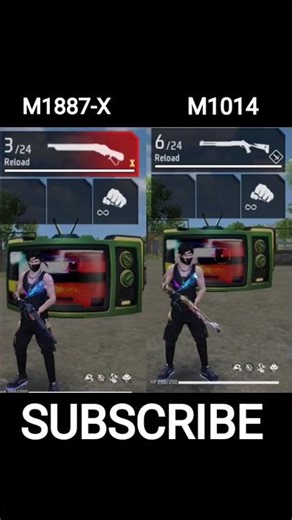M1887-X VS M1014 free fire new short#freefire #viralshort #shortsfeed