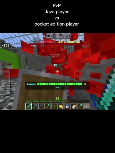 Java player Vs pocket edition player #minecraft #mincraftshort