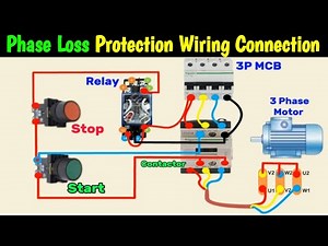 Phase Loss Protection Wiring Connection | Phase Failure Relay Connection ‪@MianElectric‬