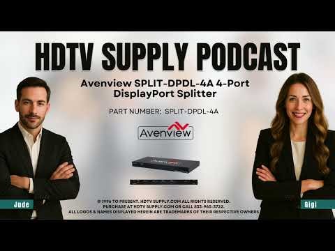 Avenview SPLIT-DPDL-4A 4-Port DisplayPort Splitter