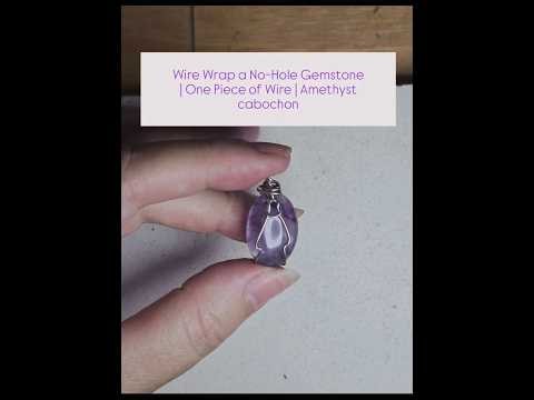 How to Wrap a No-Hole Gemstone |Beginner Series | 1 Wire #jewellerytutorial