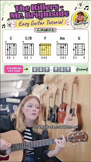 Learn to play Mr. Brightside by The Killers 🎸 #guitar #learn #mrbrightside