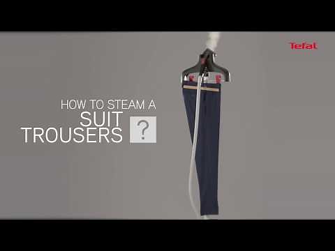 How to iron suit trousers properly using Tefal Precision Steam IT6540 Upright Garment Steamer