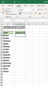 22K views · 167 reactions | Sorting names in excel  #exceltutorial #exceltips #exceltricks #excel | Time to Office | Facebook