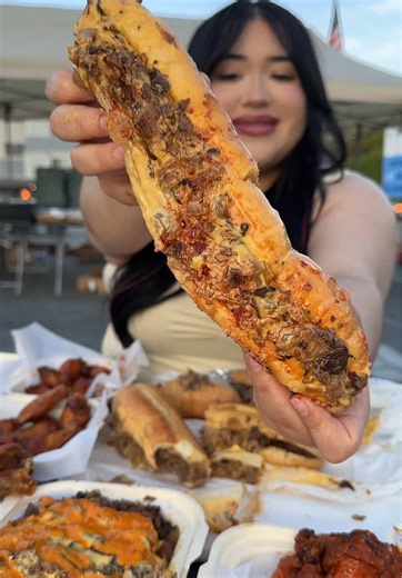 @The Philly Boyz have the best Philly cheesesteaks I’ve ever had 😍🥖 #msmunchies #foodie #lafood #mukbang #phillycheesesteak #eatingshow #losangeleslife #ad