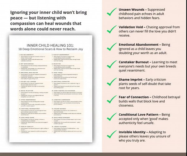 Inner Child Healing Cheat Sheet, Trauma Recovery Worksheet (PDF) - Etsy