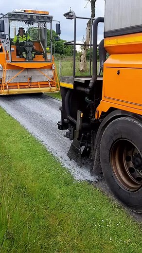 Road Roller Operation: Asphalt Laying Process