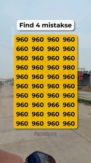 Find the 4 mistakes in this 960 puzzle! 🔍 | PuzzleSpark