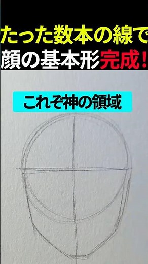 たった数本の線で顔の基本形完成！輪郭を簡単に描く方法