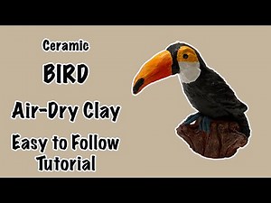 How to sculpt ceramic BIRD using AIR DRY CLAY | Full tutorial