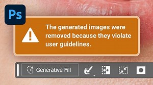 How to get rid of that pesky Generative Fill warning