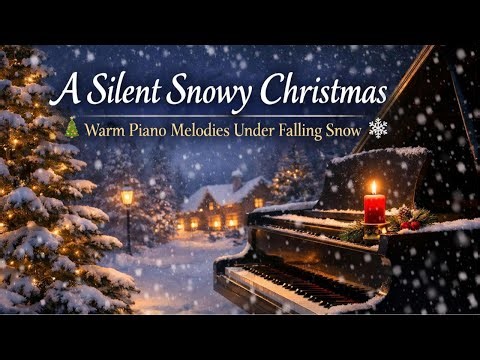 A Silent Snowy Christmas | Warm Piano Melodies Under Falling Snow 🎄❄️