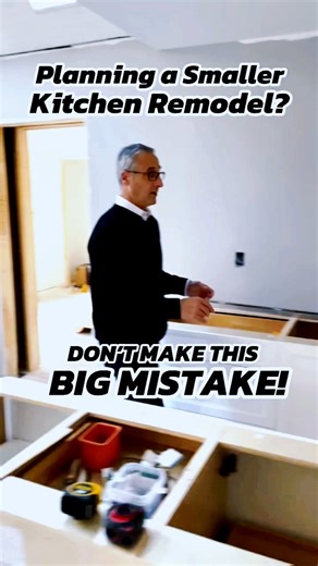 Have a Small Kitchen? Here’s the Critical Kitchen Measurements! Don’t Make This Mistake When Planning Your Kitchen Remodel. Allow a Minimum of 36” between your perimeter cabinets and your Island. The optimal space is 42” to comfortably work and if you have a larger area 48” will work especially if there are multiple cooks in your kitchen at the same time. Which dimension would work best in your kitchen? Follow along with me for more important information you can use when planning your kitchen re