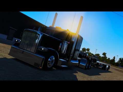 American Truck Simulator | Peterbilt 389 + Detroit Diesel 60 | Realistic Driving, Traffic & Weather
