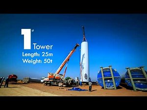 Wind Turbine Construction || 50MW Wind Turbines Installation || Timelapse Video