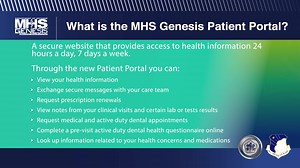 The MHS GENESIS patient portal offers many features for patients. Check out the graphic for a list of these features. | 59th Medical Wing | Facebook