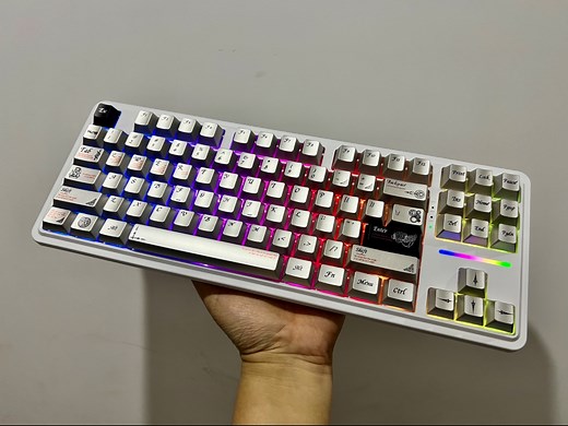 入门新选择：机械师KG87三模机械键盘 Womier时间金属质感键帽开箱拆解体验