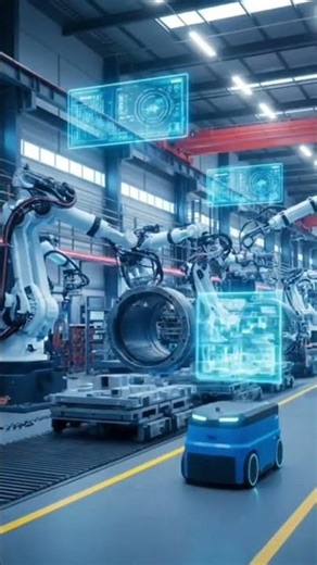 Inside the Future Factory: AI Robots & Heavy Machinery at Work